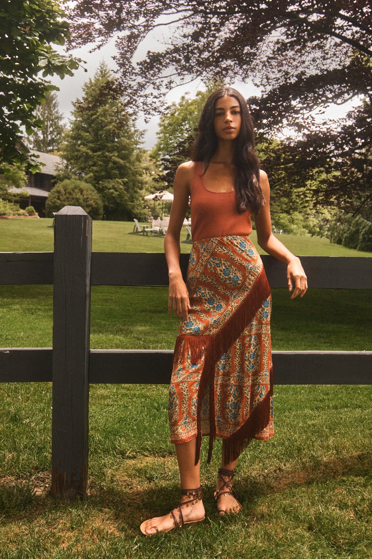 Hunter Bell Allyne Skirt in Amber Glen Brown