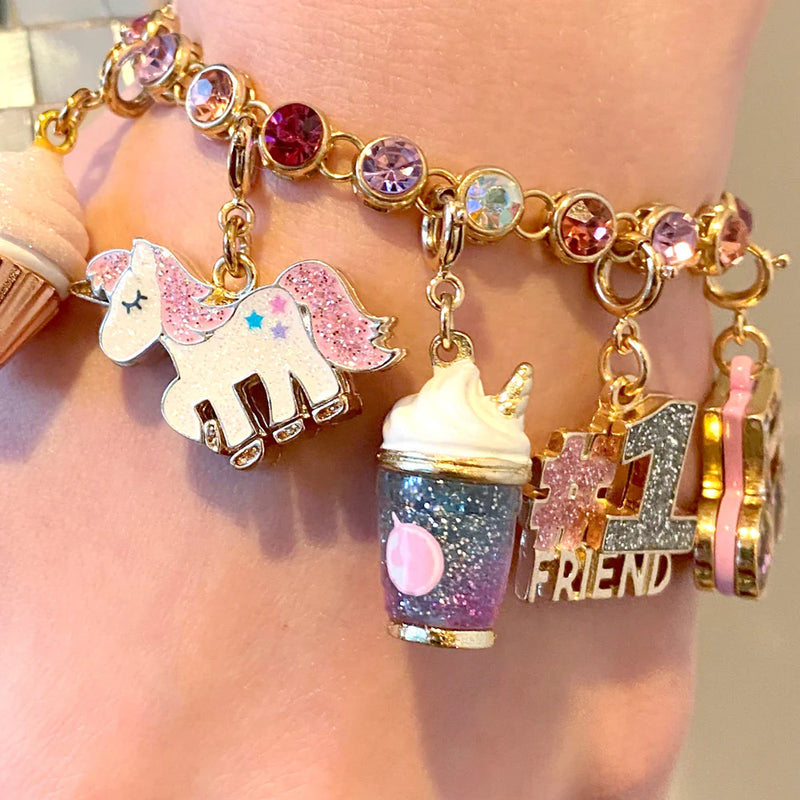 Charm It! Gold Unicorn Smoothie Charm