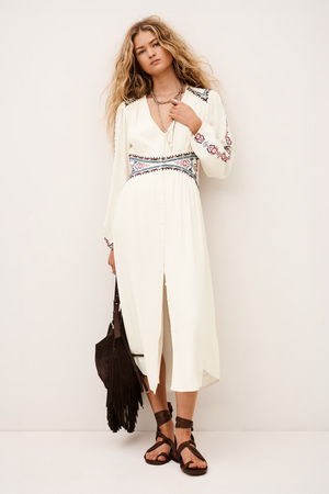 ba&sh Tina Dress in Ecru