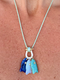 Forever Blythe Lurex Collection Three Little Fish Necklace - Assorted