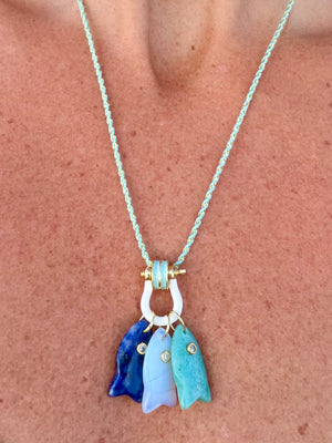 Forever Blythe Lurex Collection Three Little Fish Necklace - Assorted