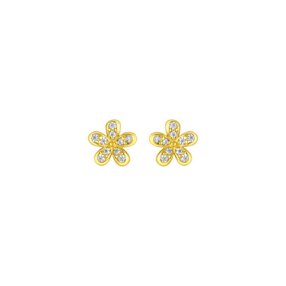fyb Petite Daisy Stud Gold Earrings