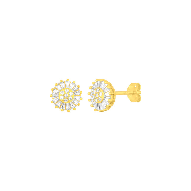 fyb Sunburst Studs in Gold