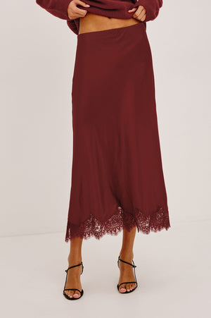 Rails Ebony Skirt in Crimson