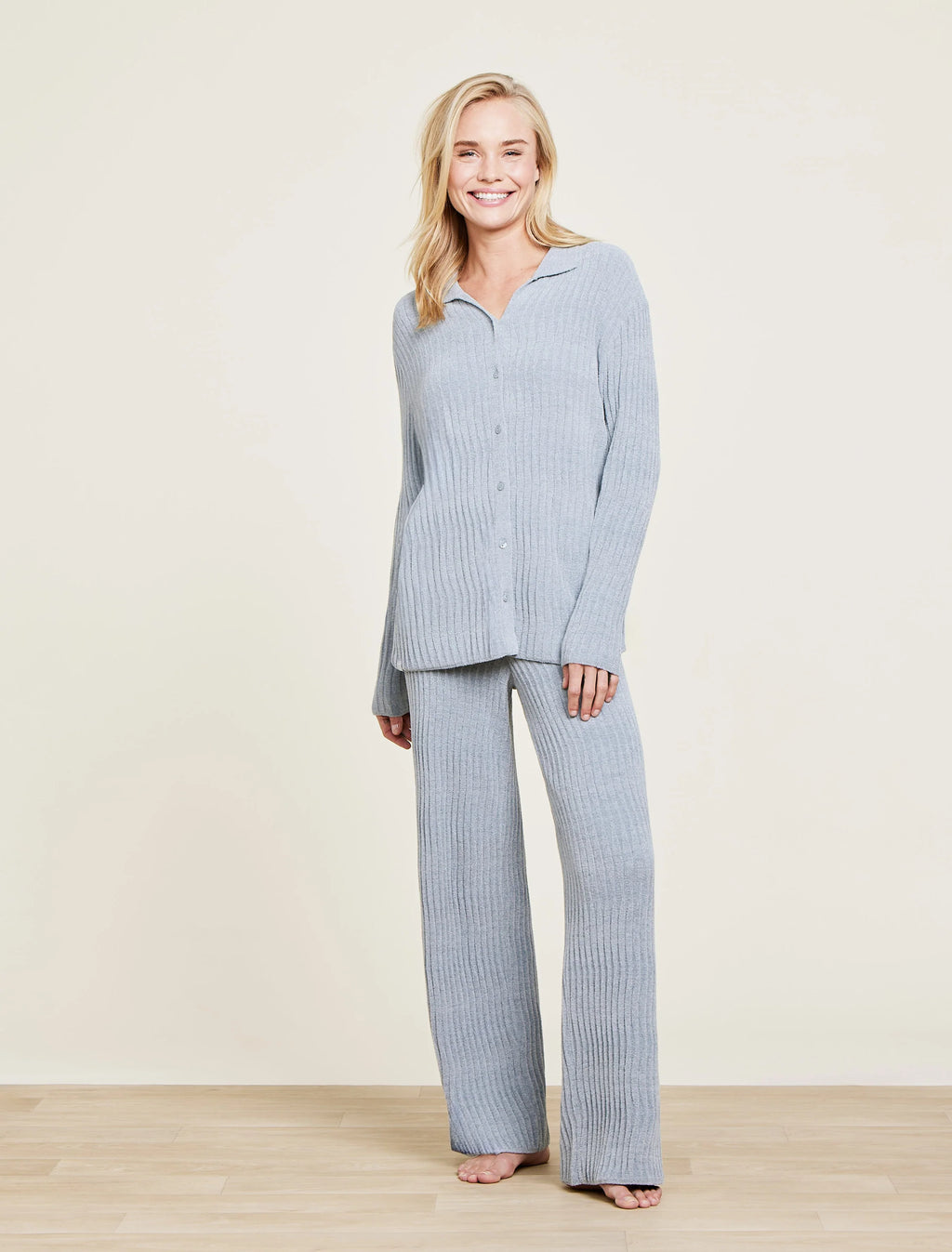 Barefoot Dreams CozyChic Ultra Lite Wave Shirt in Moonbeam