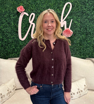 Colorush Brushed Chelsea Cardigan in Elderberry