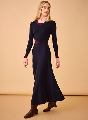 Hunter Bell Beatrice Dress in Navy