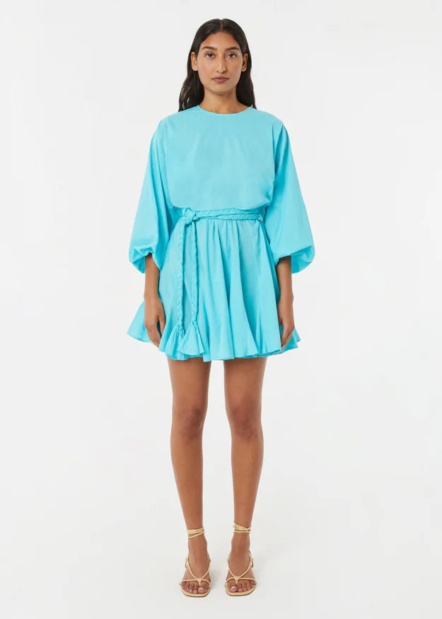 Rhode Ella Dress in Bright Aqua