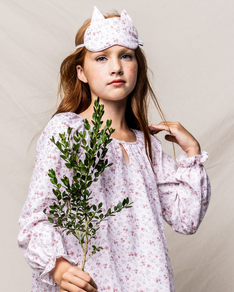 Petite Plume Kitty Sleep Mask in Pink Dorset Floral