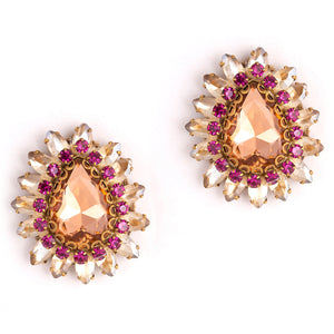 Deepa Gurnani Leesha Crystal Earrings - Multiple Colors!