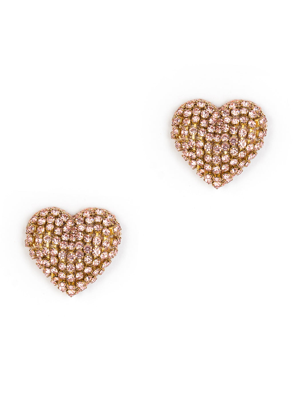 Deepa Gurnani Esen Heart Earrings in Pink