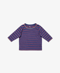 Oso & Me Edward Stripe T-Shirt in Navy/Red