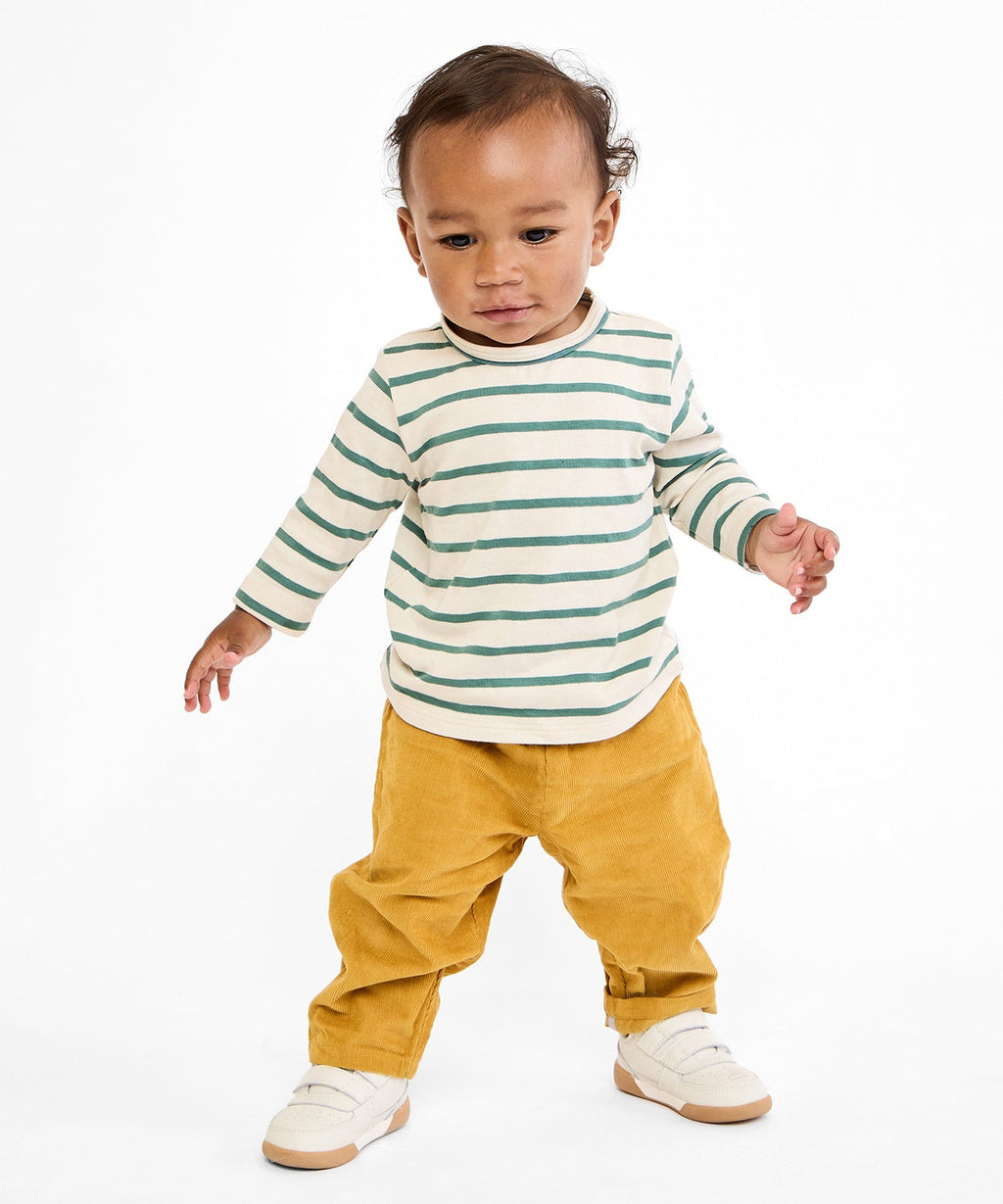 Oso & Me Baby Edward T-Shirt in Pine Stripe