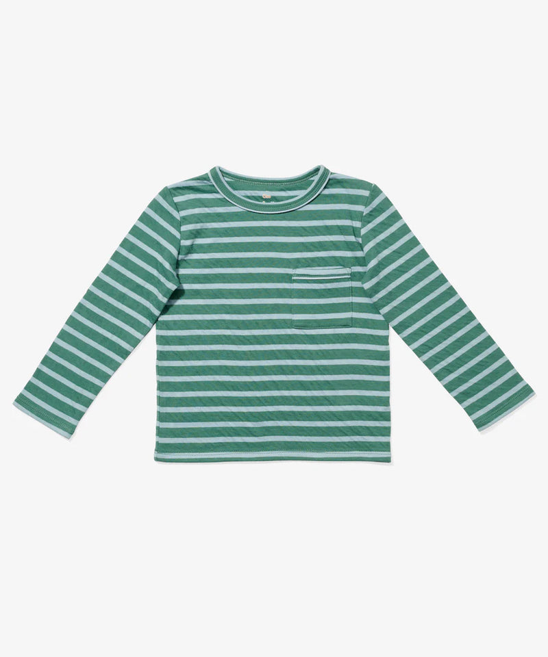 Oso & Me Edward Stripe Tee in Forest Stripe
