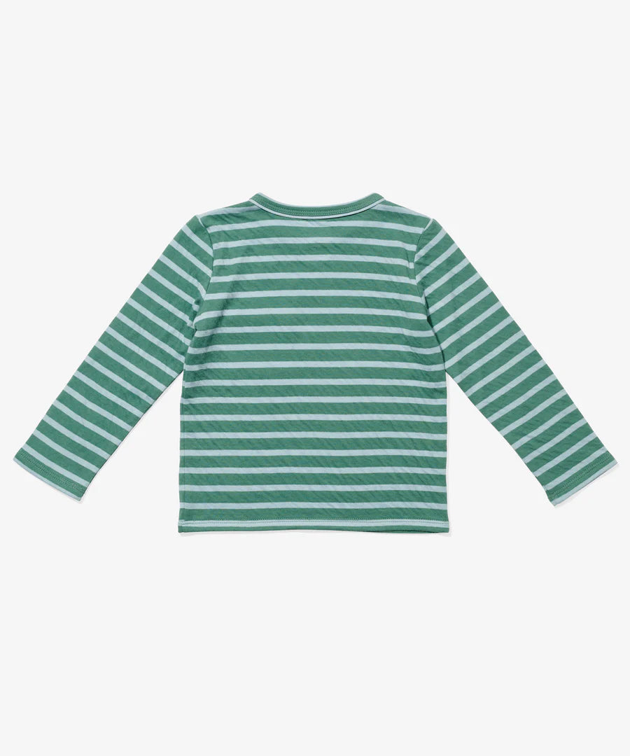 Oso & Me Edward Stripe Tee in Forest Stripe