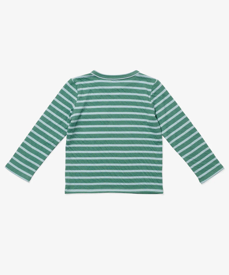 Oso & Me Edward Stripe Tee in Forest Stripe