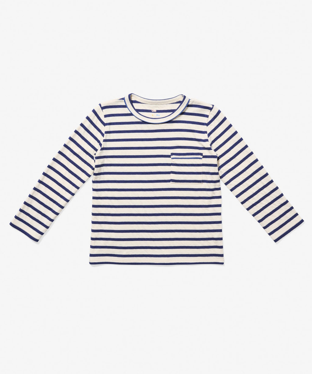 Oso & Me Edward Stripe Tee in Navy