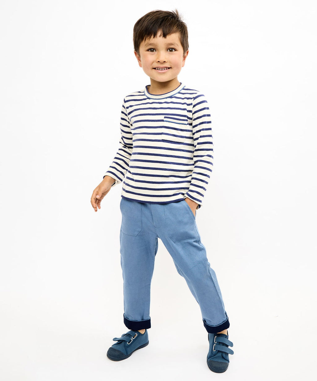 Oso & Me Edward Stripe Tee in Navy