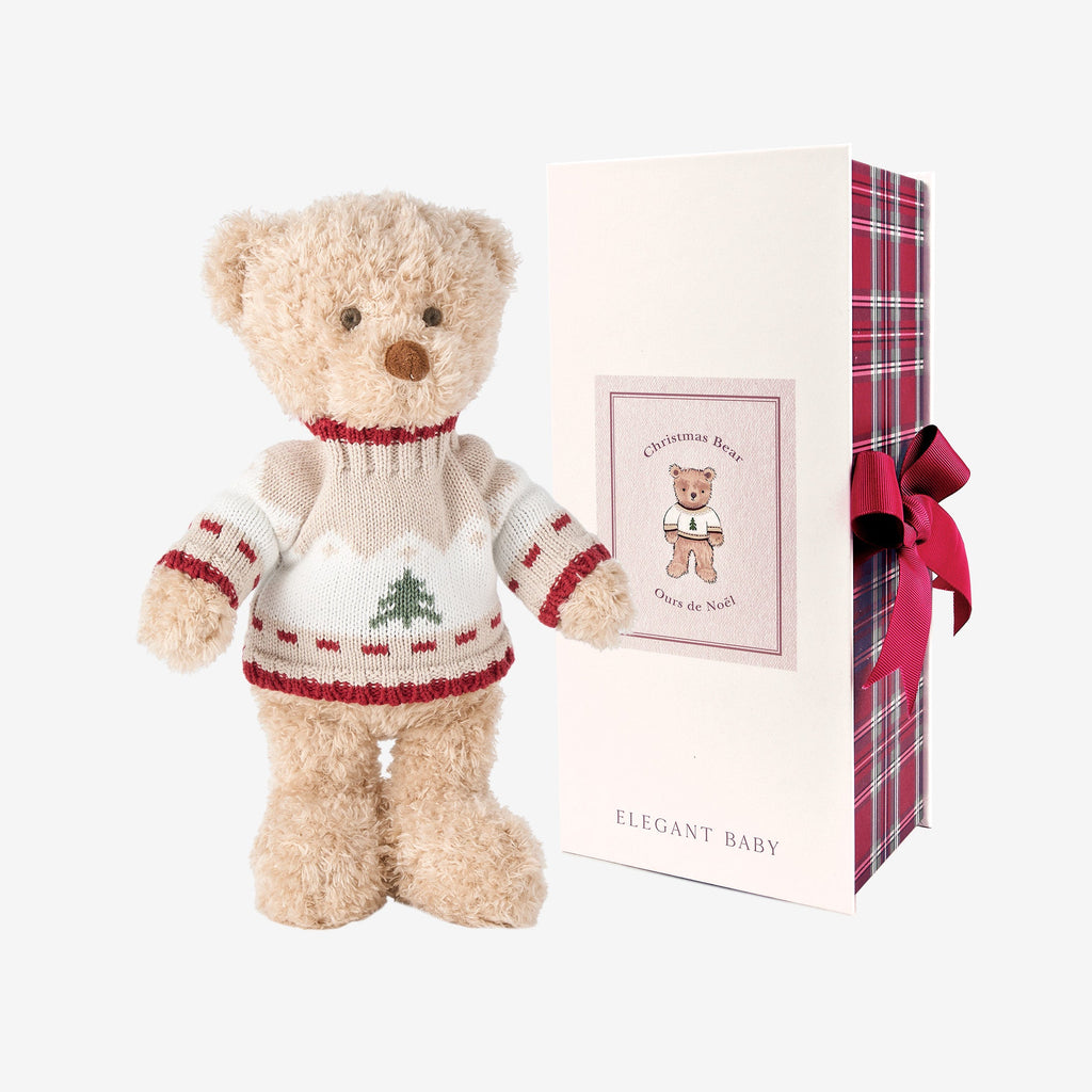 Elegant Baby Boxed Christmas Bear