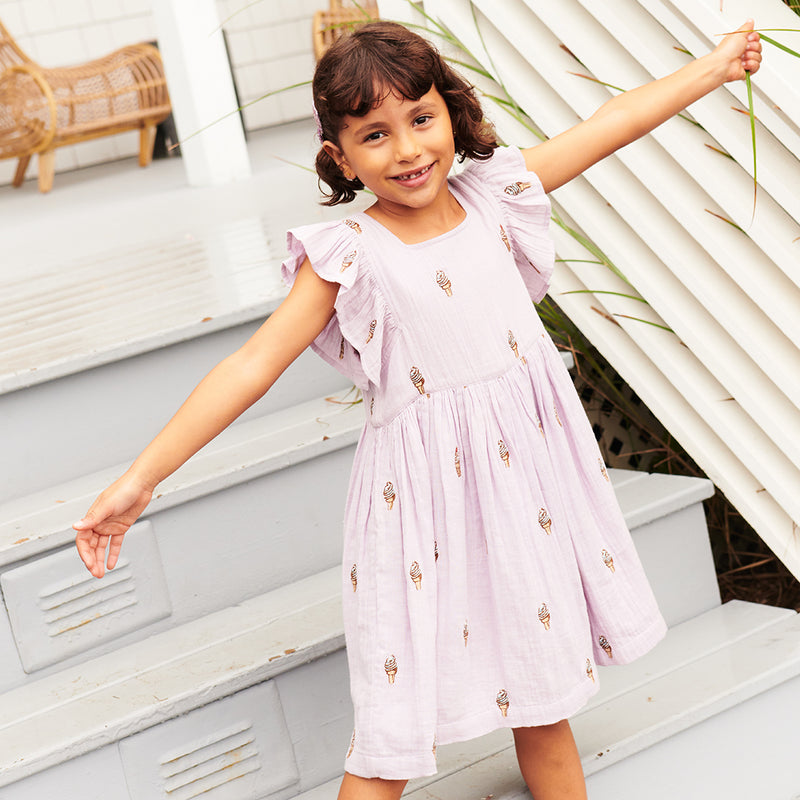 Pink Chicken Elsie Dress in Lavender Soft Serve