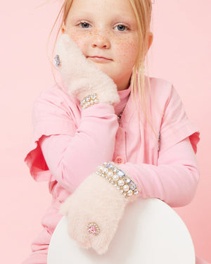Super Smalls Jeweled Gloves in Cotton Candy