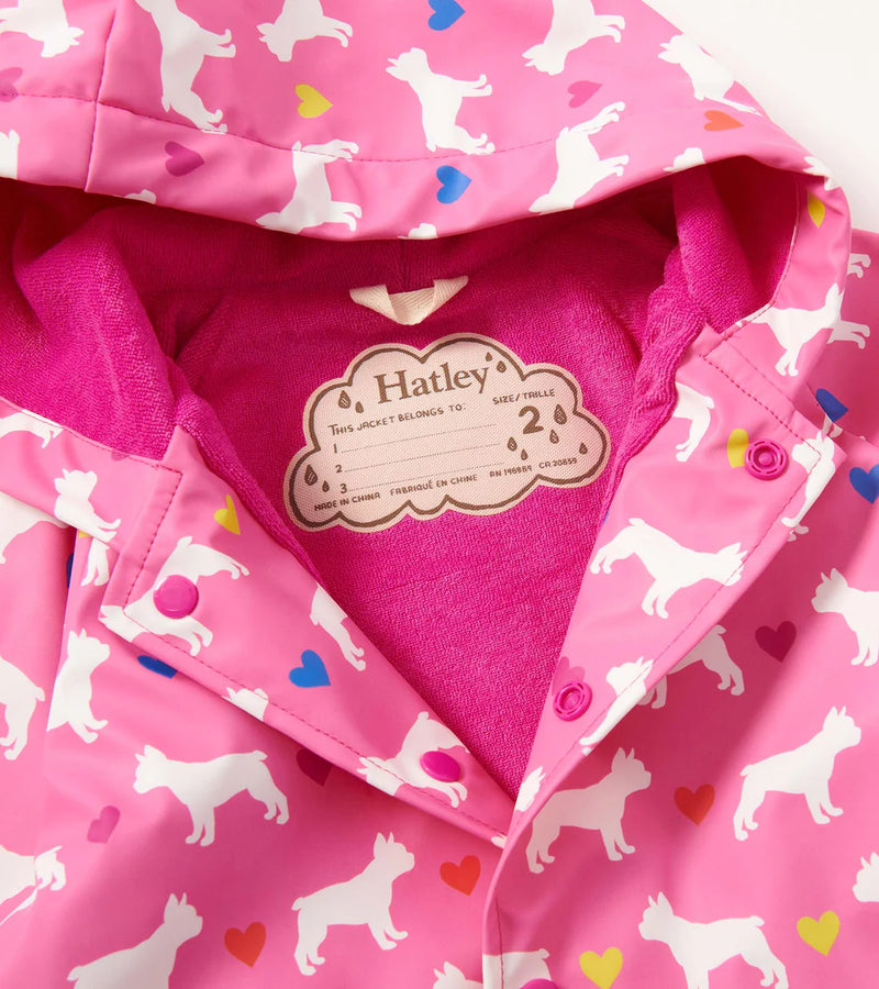 Hatley Preschool Raincoat in French Bulldogs