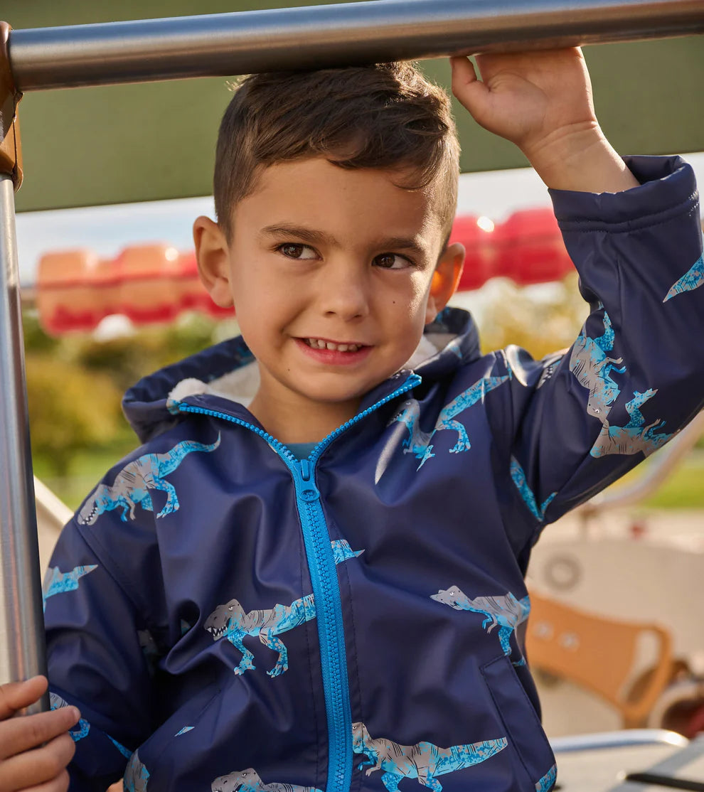 Hatley Sherpa Lined Splash Jacket in T-Rex