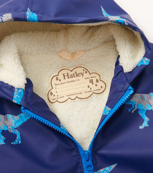 Hatley Sherpa Lined Splash Jacket in T-Rex