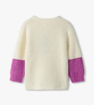 Hatley Fluffy Sleeve Sweater in Gold Bow
