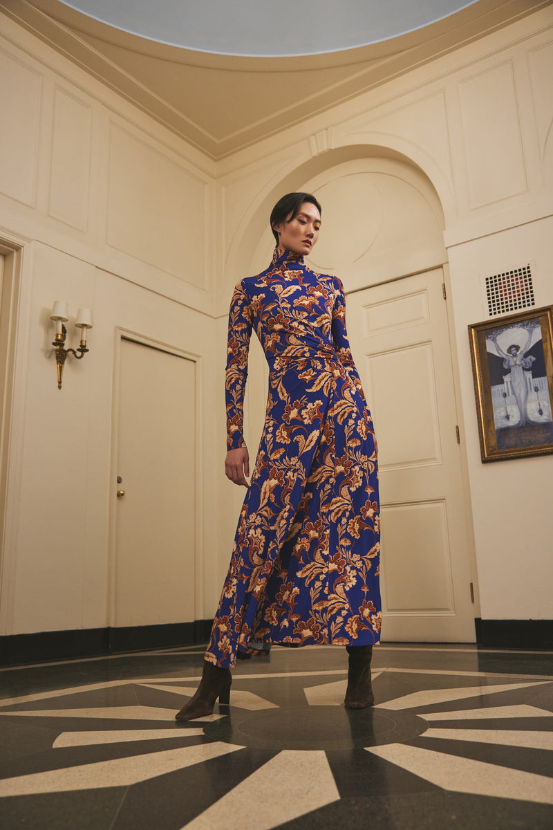 Cara Cara Hera Dress in Regal Paisley Blue