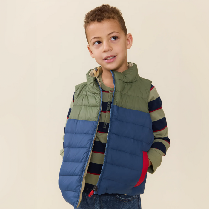 Pink Chicken Reversible Riley Vest in Space Rockets