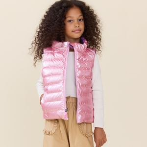 Pink Chicken Reversible Riley Vest in Purple Paisley Vines