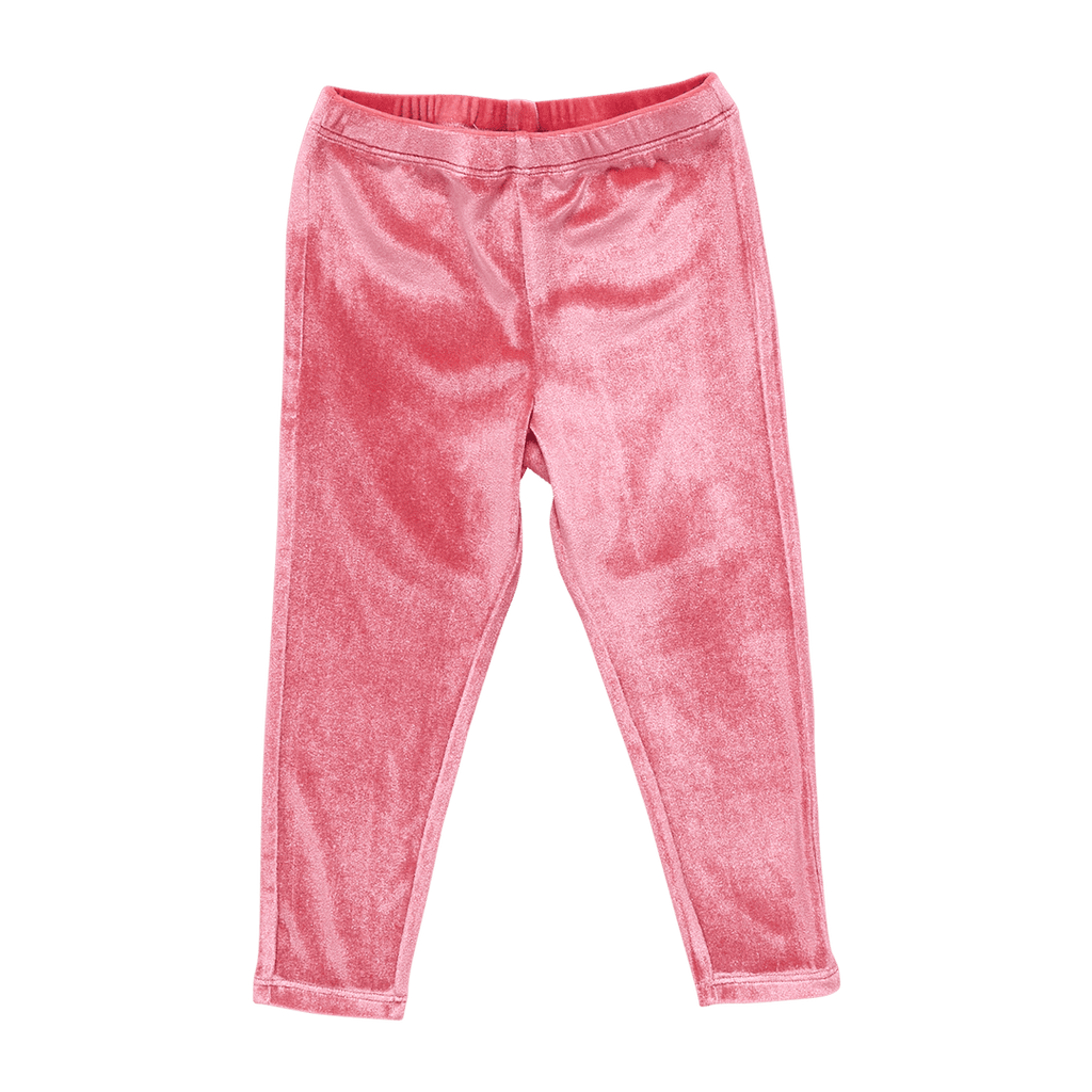Pink Chicken Velour Legging in Desert Rose
