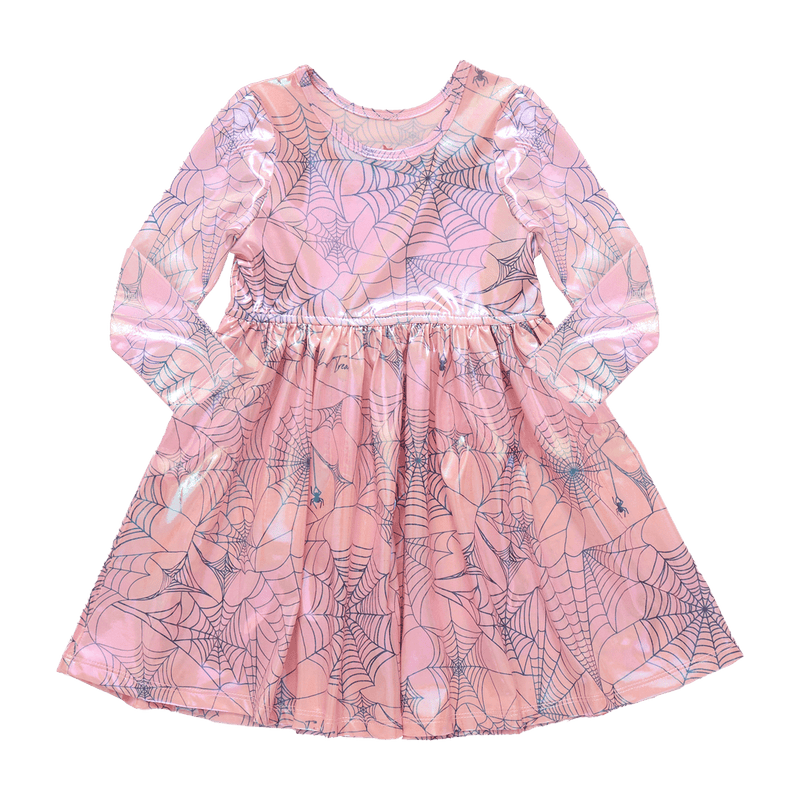 Pink Chicken Lamé Steph Dress in Spider Web