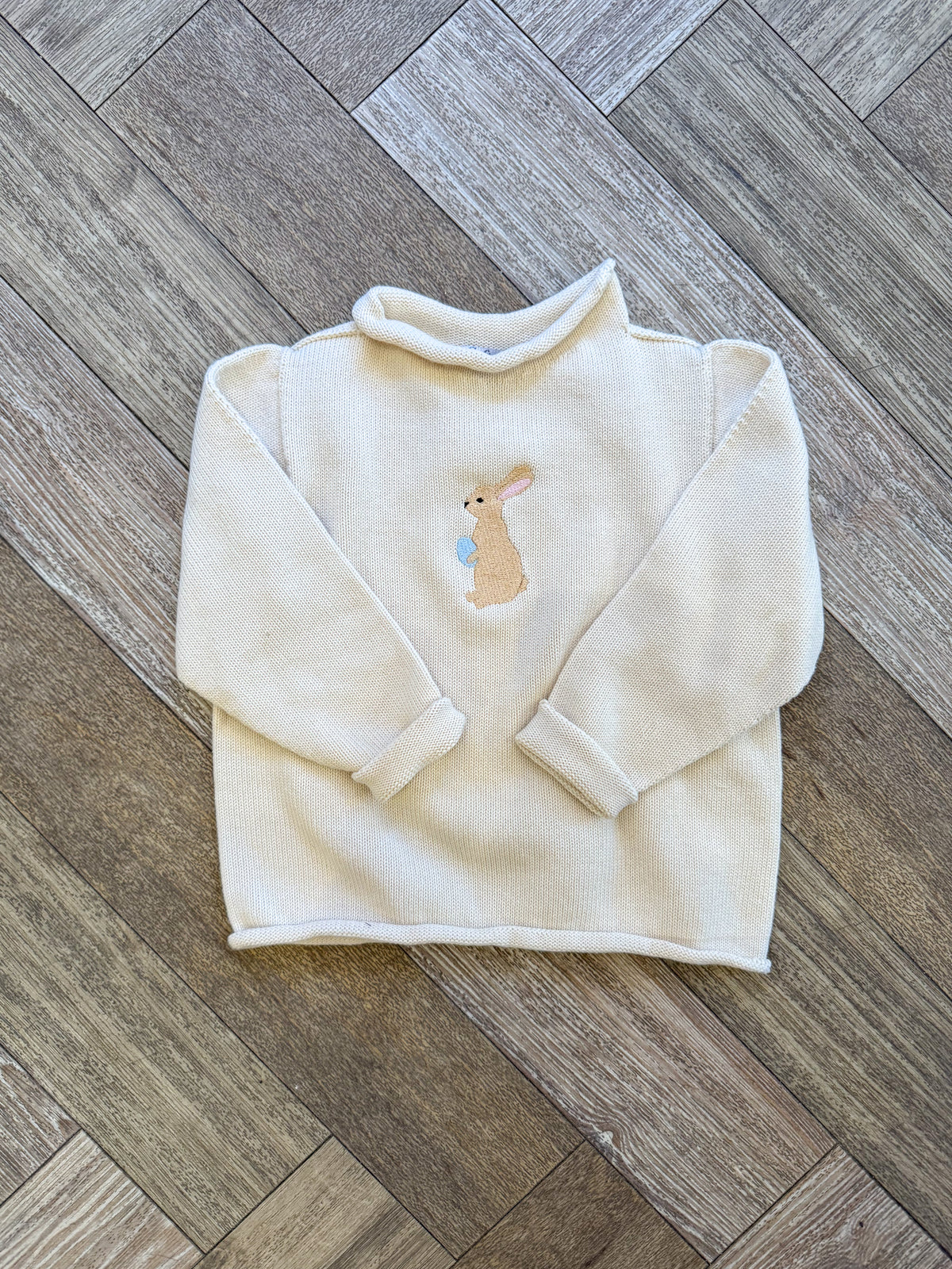 A Soft Idea Easter Bunny Sweater in Natural
