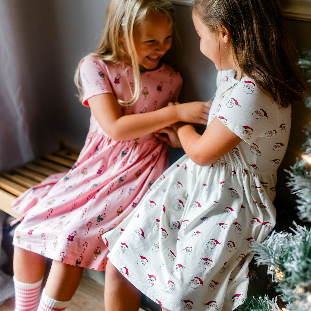 Pink Chicken Sunny Dress in Mini Candy Cane