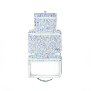 Minnow Tri-Fold Makeup Case in Slate Floral