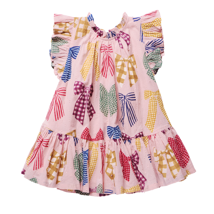 Pink Chicken Harper Dress in Patterned Bows
