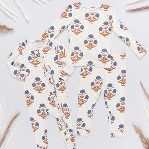 Pink Chicken Bamboo Ruffle Romper in Dandelion