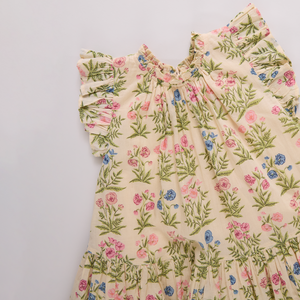 Pink Chicken Harper Dress in Leafy Floral