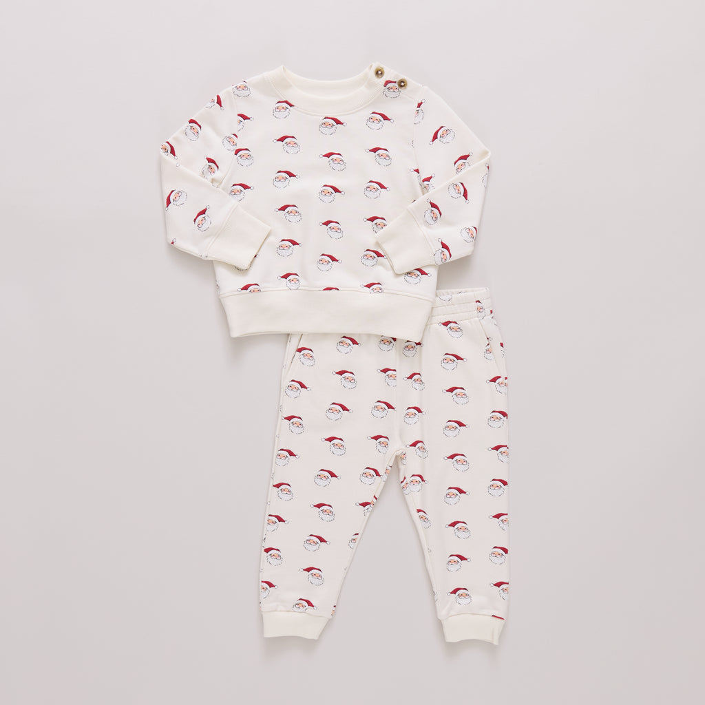 Pink Chicken Baby Jax Jogger Set in Mini Santa