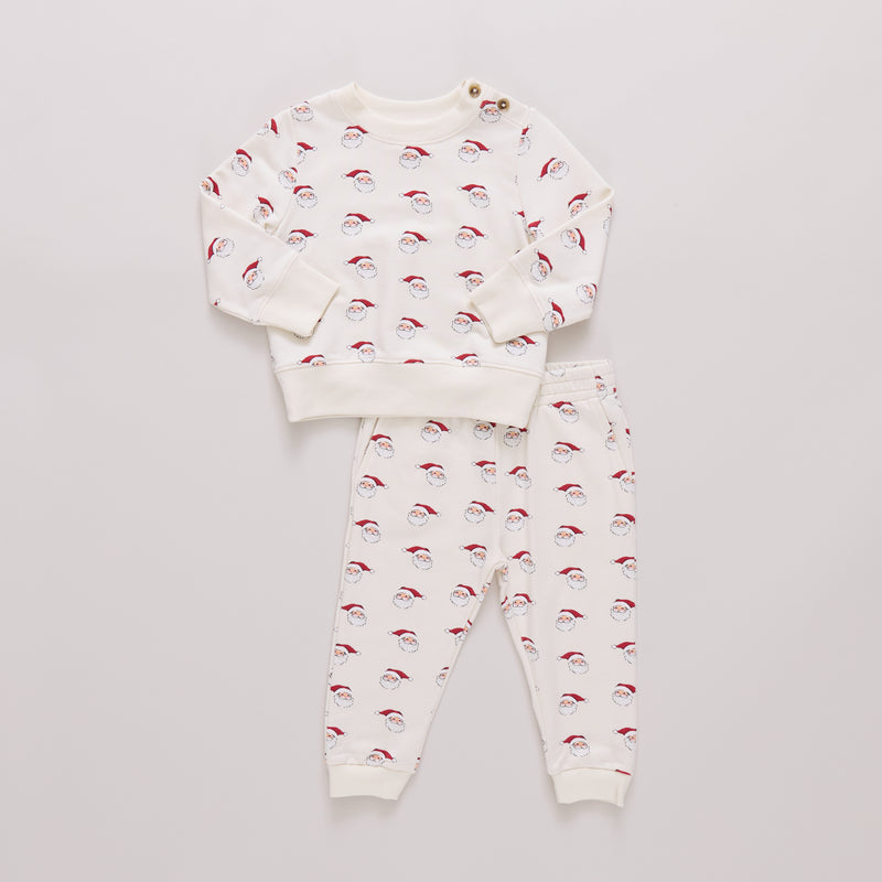 Pink Chicken Baby Jax Jogger Set in Mini Santa