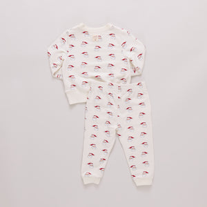 Pink Chicken Baby Jax Jogger Set in Mini Santa