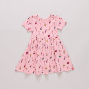 Pink Chicken Sunny Dress in Mini Candy Cane