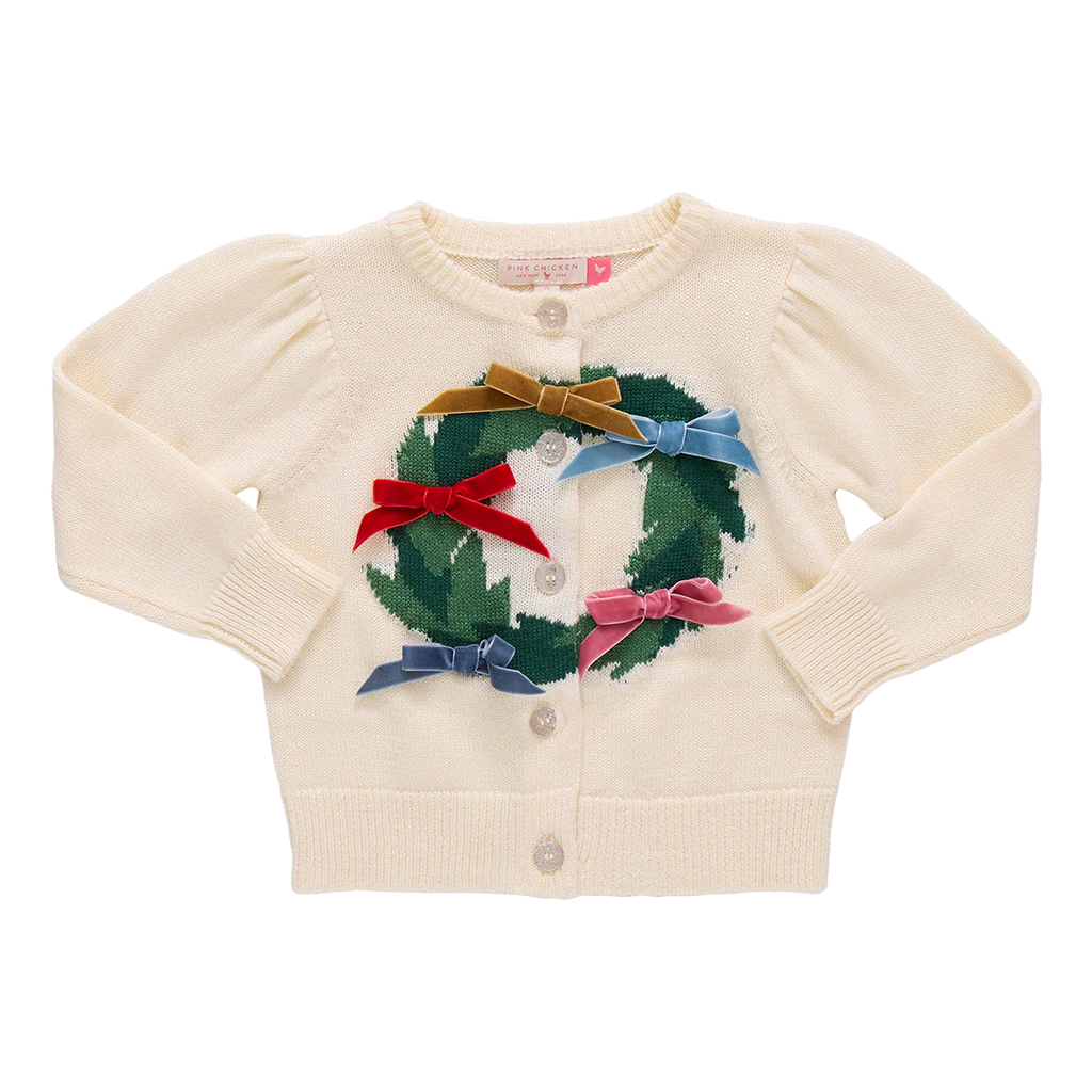 Pink Chicken Constance Sweater in Holiday Wreath