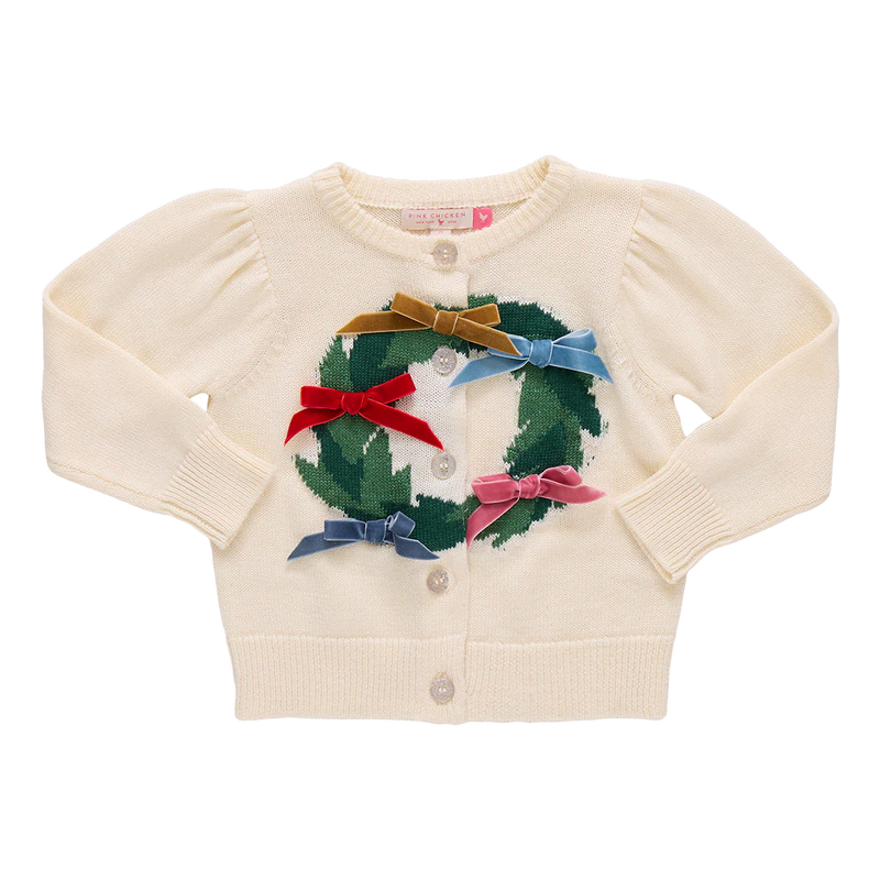 Pink Chicken Constance Sweater in Holiday Wreath
