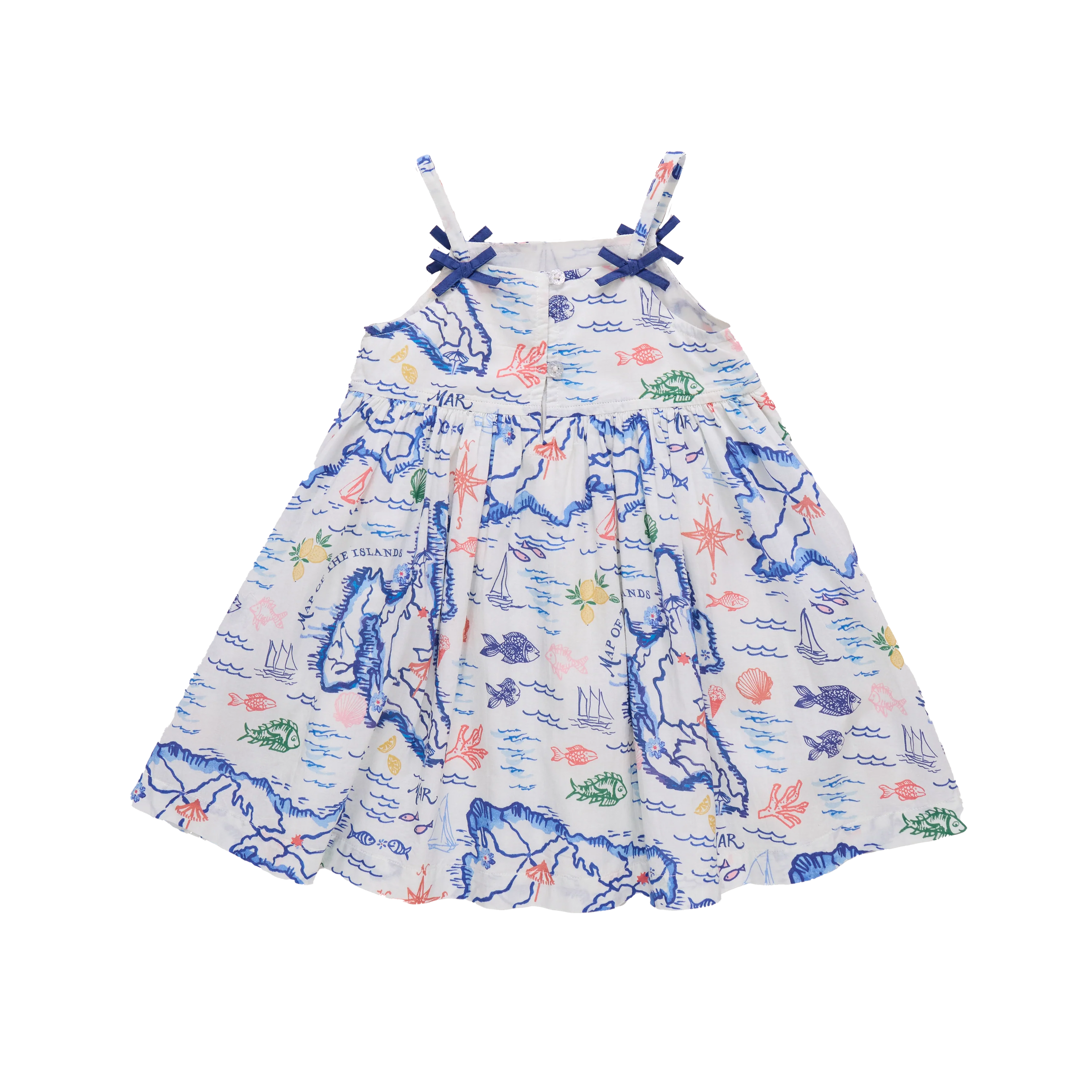 Pink Chicken Tia Dress in Island Map 5Y Pink Chicken Tia Dress in Island Map 5Y