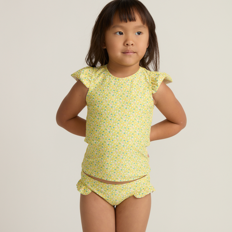 Minnow Cap Sleeve Rashguard Set in Petite Fleur