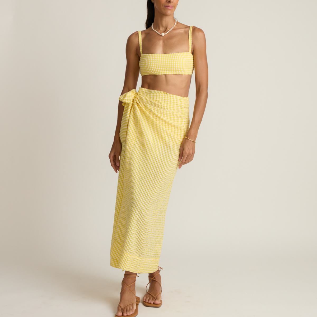 Minnow Women's Pareo in Soleil Gingham
