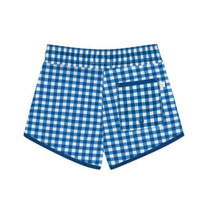 Minnow Boys Navy Picnic Gingham Boardie